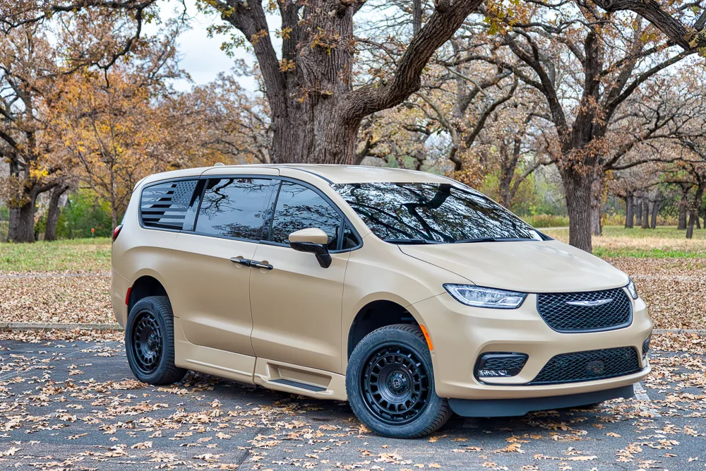 The Dustoff RXS edition Chrysler Pacifica in satin tan